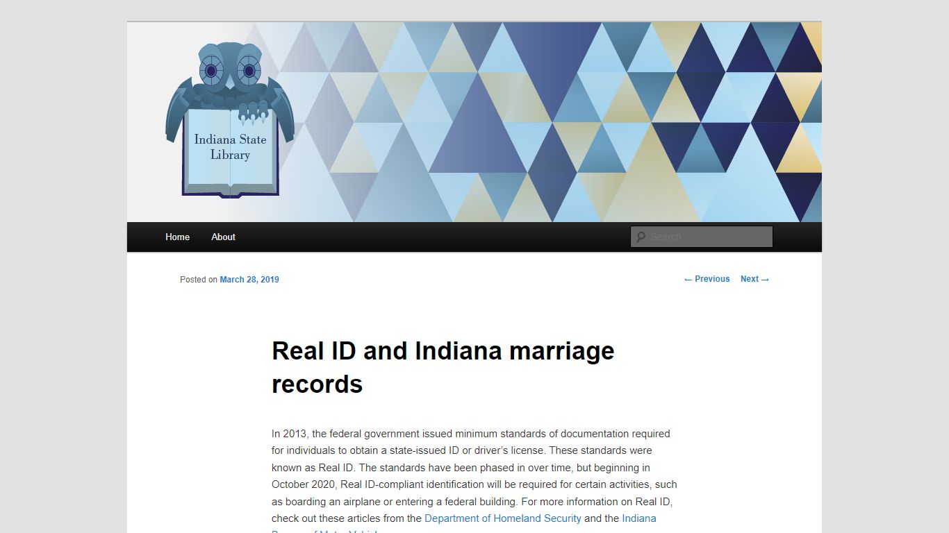 Real ID and Indiana marriage records | Indiana State Library